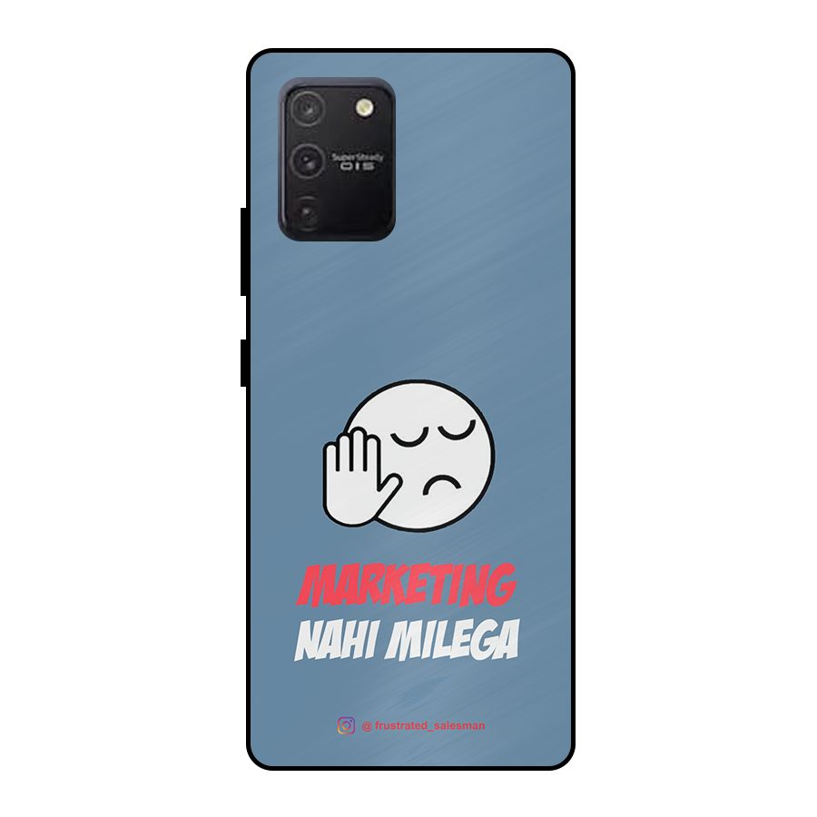 Marketing Nahi Milega SteelBlue Metal Back Case for Galaxy S10 Lite
