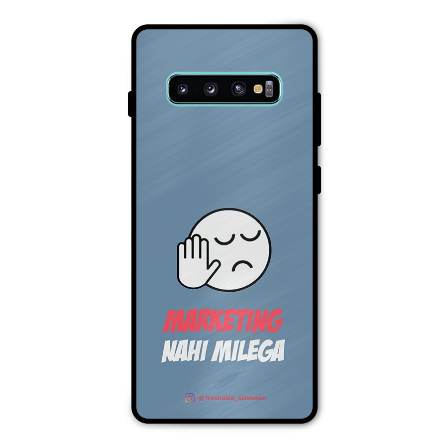 Marketing Nahi Milega SteelBlue Metal Back Case for Galaxy S10 Plus