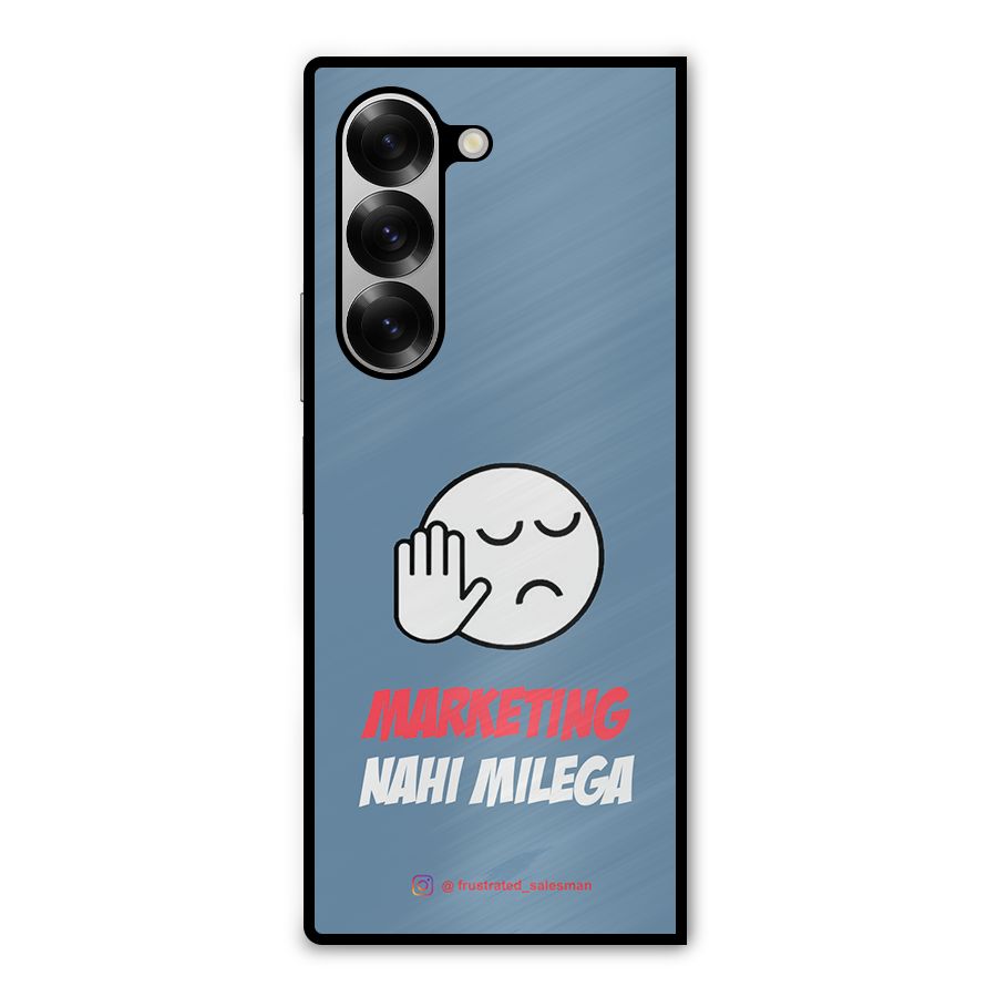 Marketing Nahi Milega SteelBlue Metal Back Case for Galaxy Z Fold6