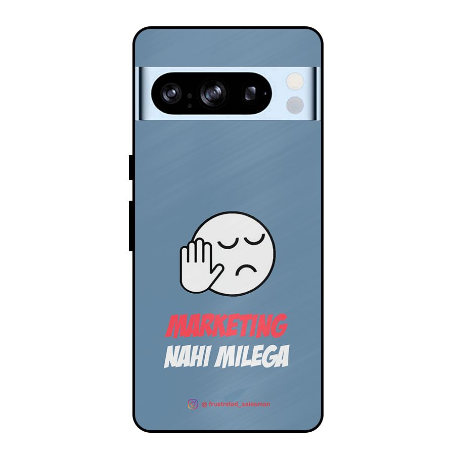 Marketing Nahi Milega SteelBlue Metal Back Case for Google Pixel 8 Pro