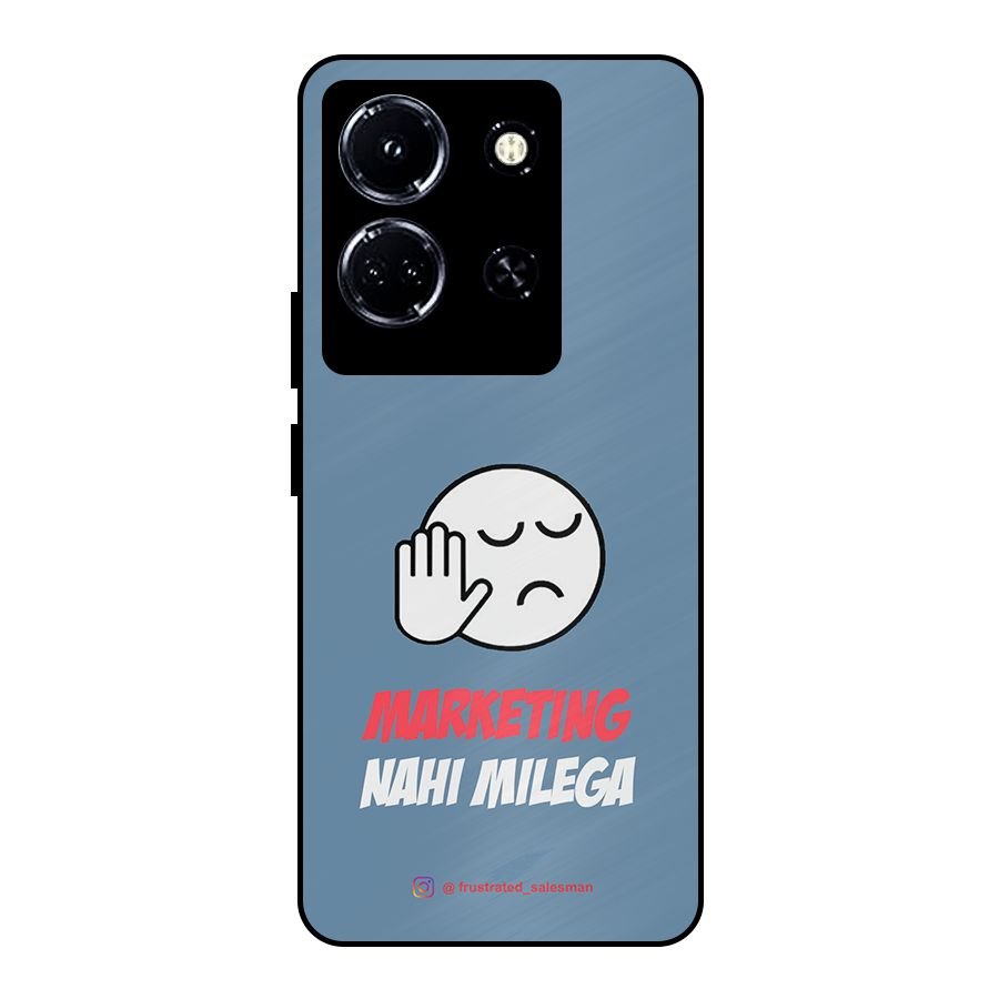 Marketing Nahi Milega SteelBlue Metal Back Case for Infinix Note 30 5G
