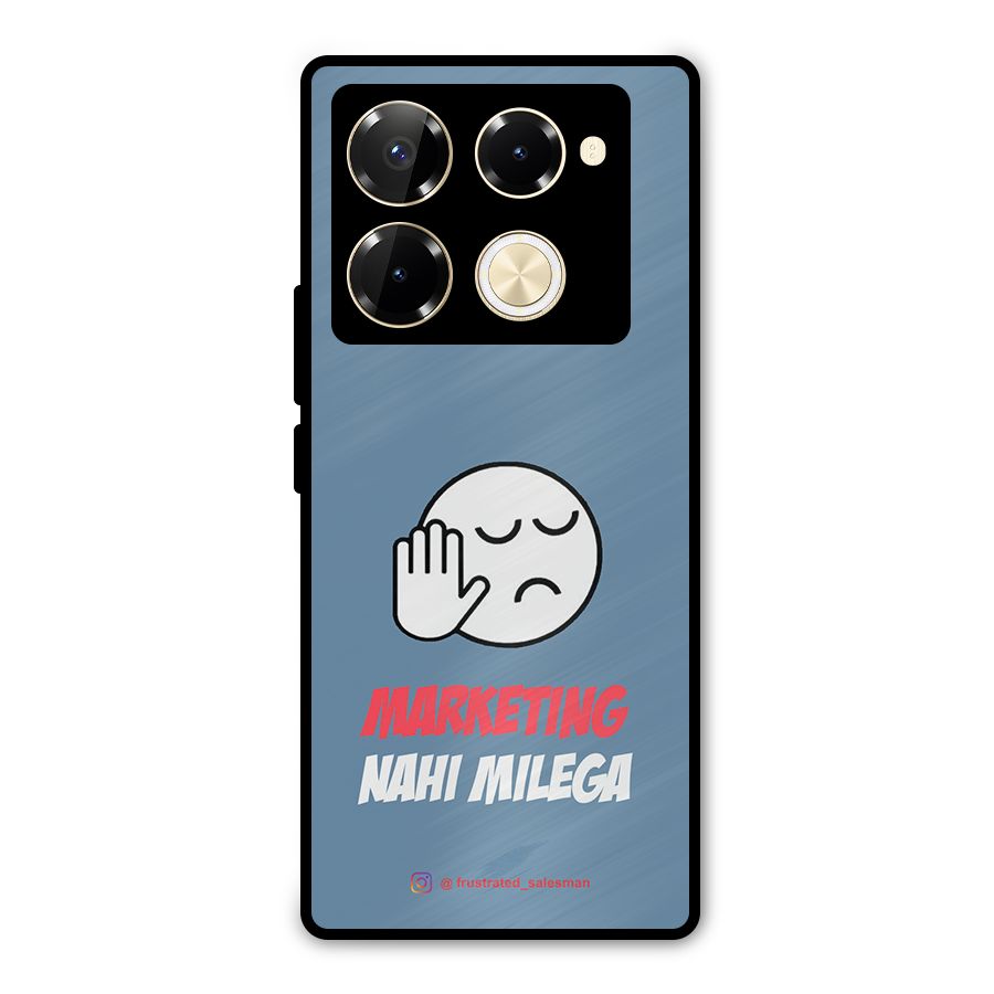 Marketing Nahi Milega SteelBlue Metal Back Case for Infinix Note 40 Pro