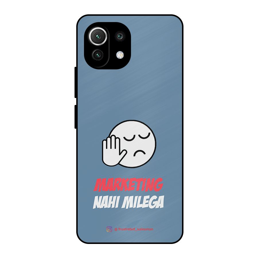 Marketing Nahi Milega SteelBlue Metal Back Case for Mi 11 Lite NE 5G