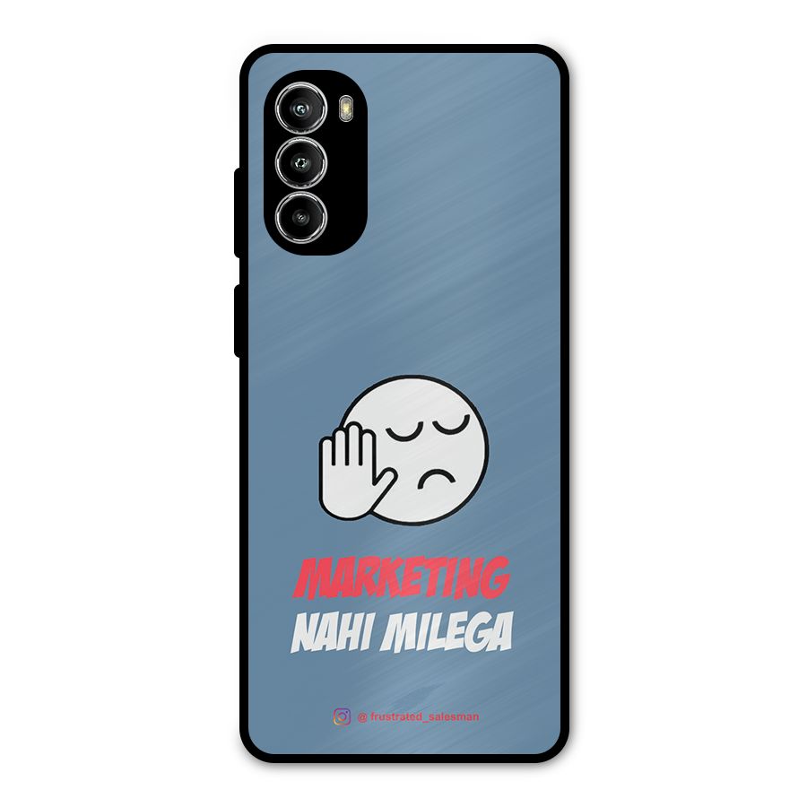 Marketing Nahi Milega SteelBlue Metal Back Case for Moto G52