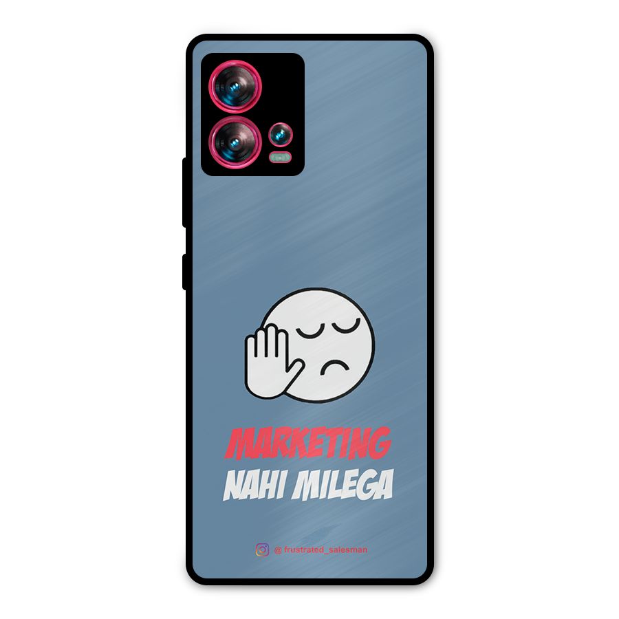 Marketing Nahi Milega SteelBlue Metal Back Case for Motorola Edge 30 Fusion