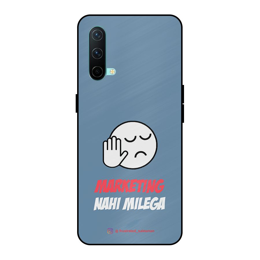Marketing Nahi Milega SteelBlue Metal Back Case for OnePlus Nord CE 5G