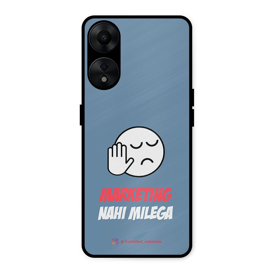 Marketing Nahi Milega SteelBlue Metal Back Case for Oppo A78 5G