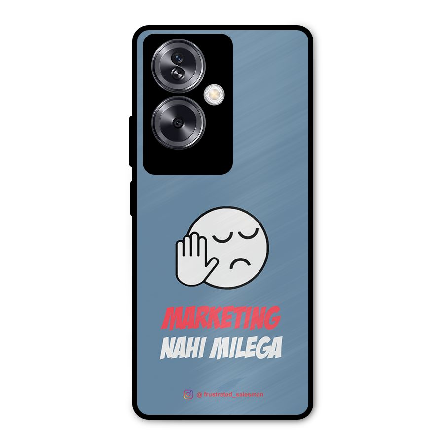 Marketing Nahi Milega SteelBlue Metal Back Case for Oppo A79 5G