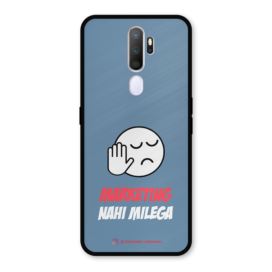 Marketing Nahi Milega SteelBlue Metal Back Case for Oppo A9 (2020)