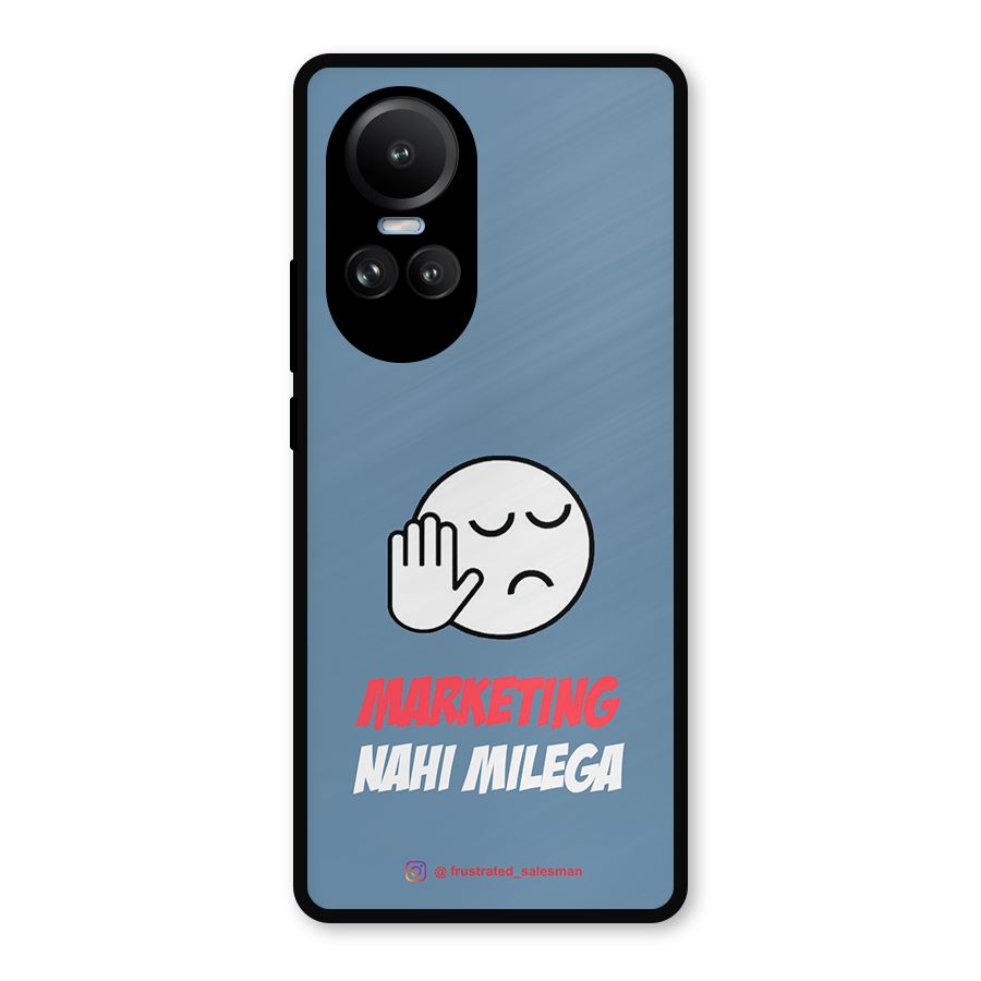 Marketing Nahi Milega SteelBlue Metal Back Case for Oppo Reno10