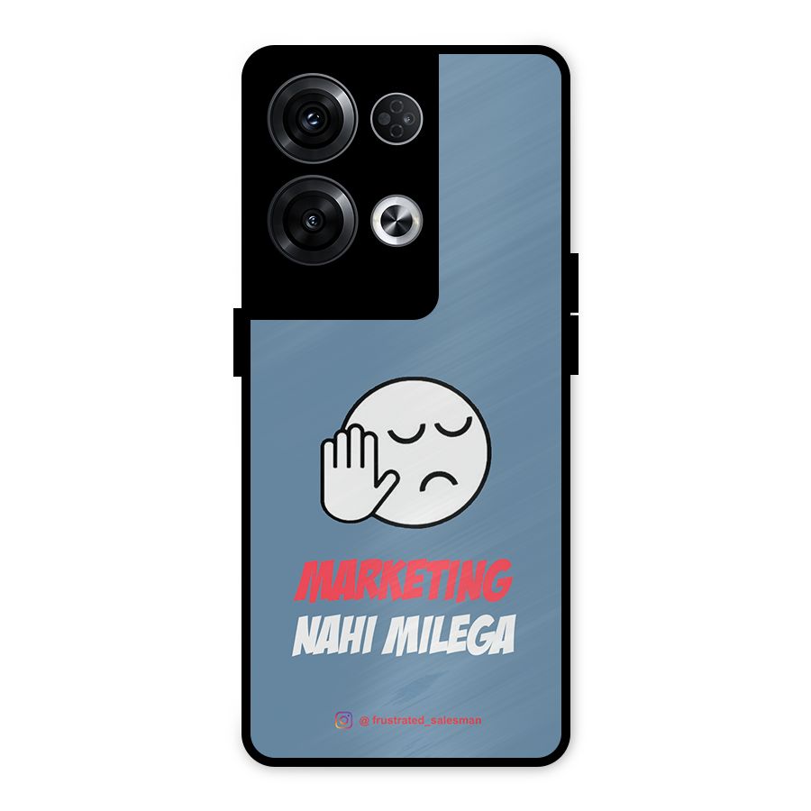 Marketing Nahi Milega SteelBlue Metal Back Case for Oppo Reno8 Pro 5G