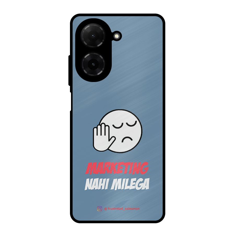 Marketing Nahi Milega SteelBlue Metal Back Case for Poco C71