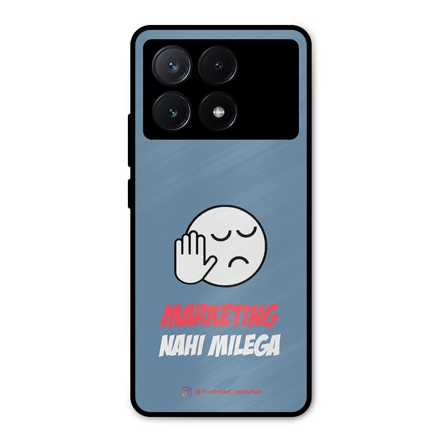 Marketing Nahi Milega SteelBlue Metal Back Case for Poco X6 Pro