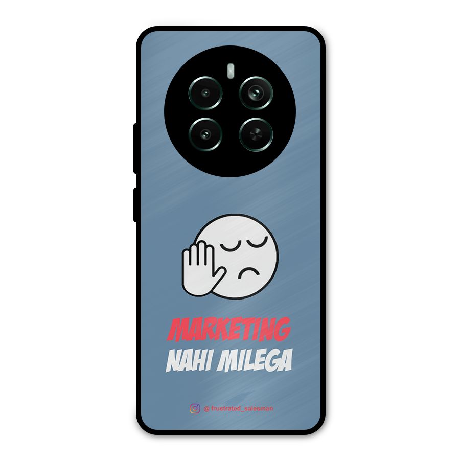 Marketing Nahi Milega SteelBlue Metal Back Case for Realme 12 Pro Plus