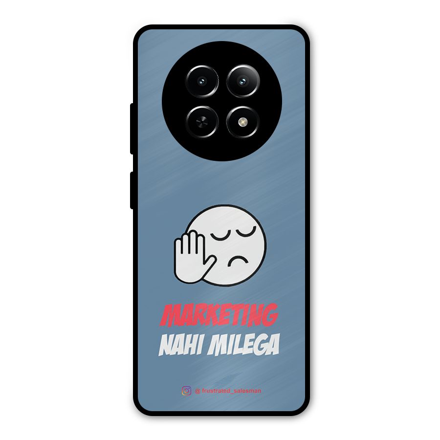 Marketing Nahi Milega SteelBlue Metal Back Case for Realme 13