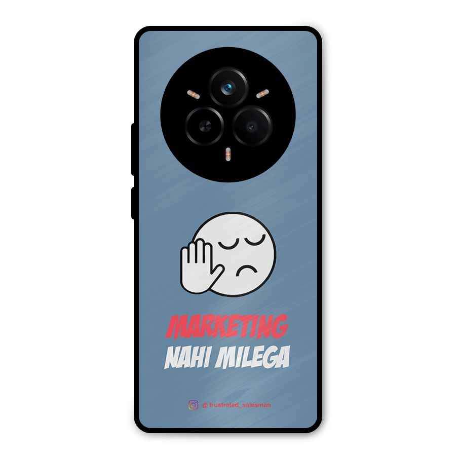Marketing Nahi Milega SteelBlue Metal Back Case for Realme 14 Pro