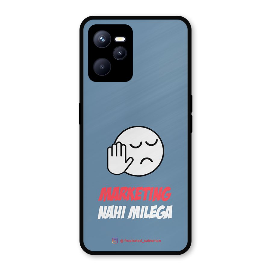 Marketing Nahi Milega SteelBlue Metal Back Case for Realme C35