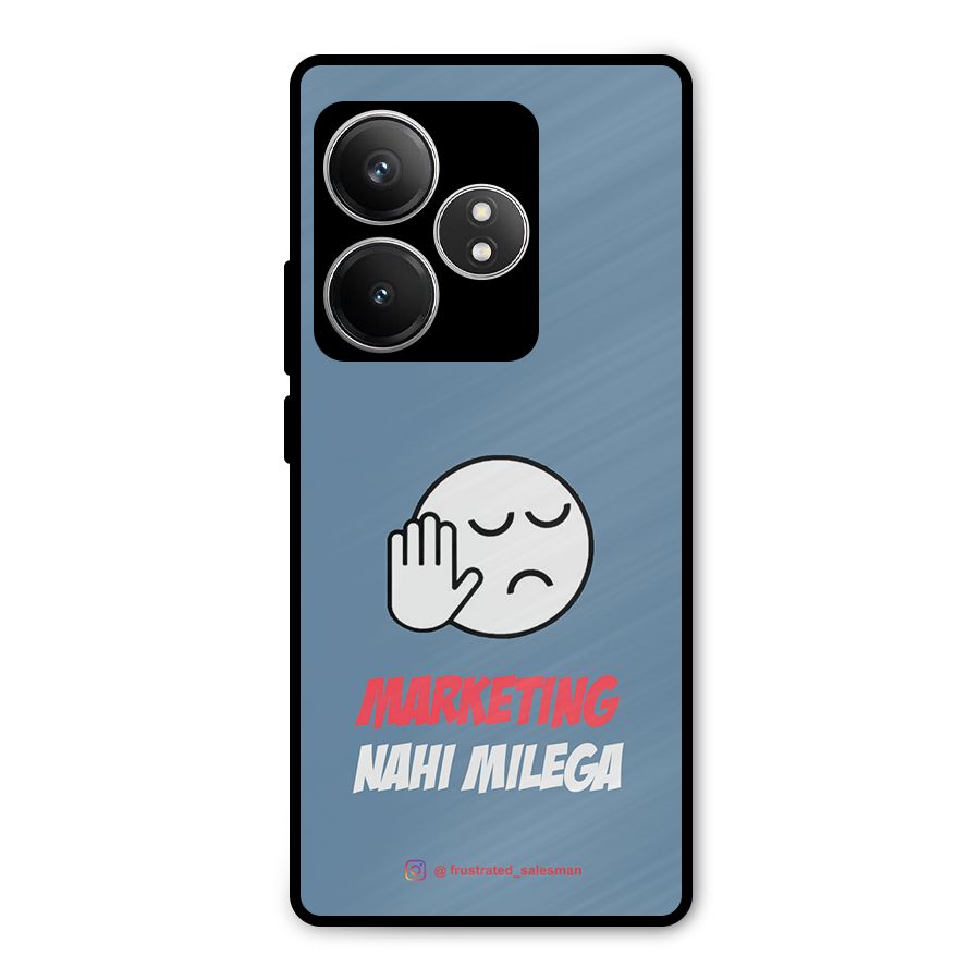 Marketing Nahi Milega SteelBlue Metal Back Case for Realme GT 6T