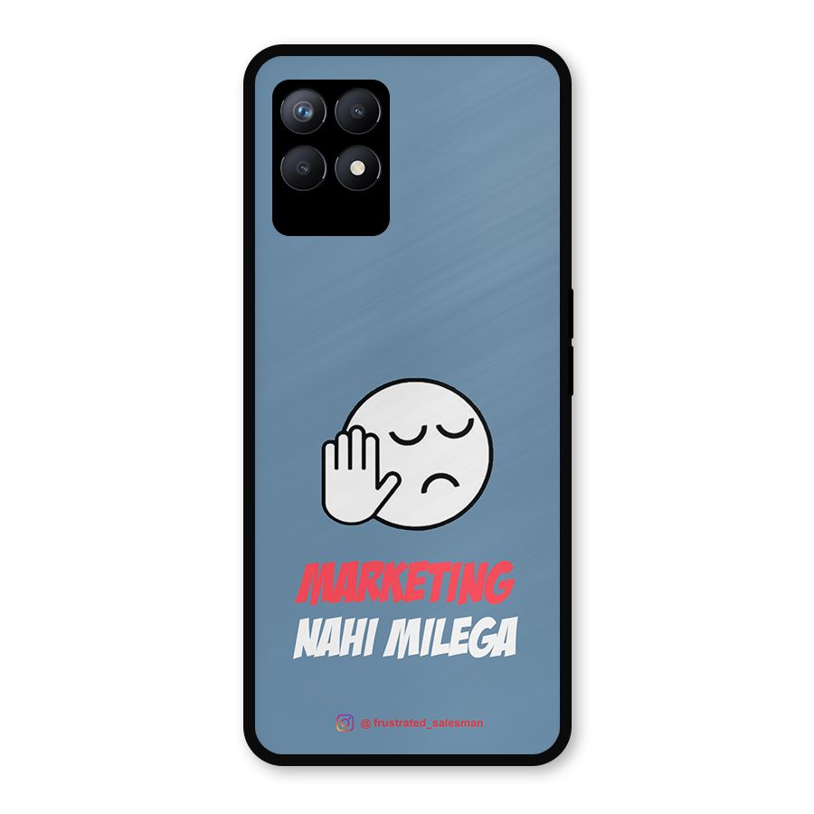 Marketing Nahi Milega SteelBlue Metal Back Case for Realme Narzo 50