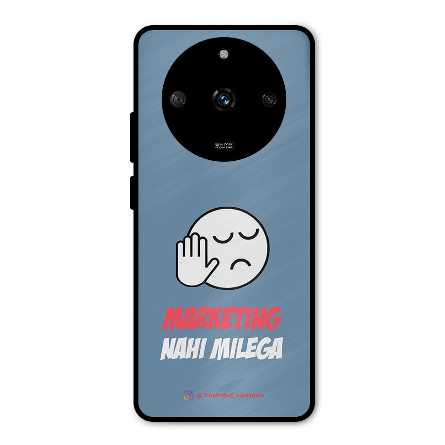 Marketing Nahi Milega SteelBlue Metal Back Case for Realme Narzo 60 5G