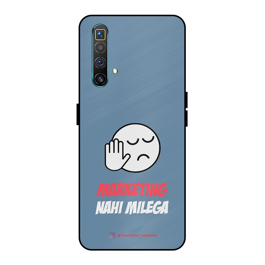 Marketing Nahi Milega SteelBlue Metal Back Case for Realme X3 SuperZoom