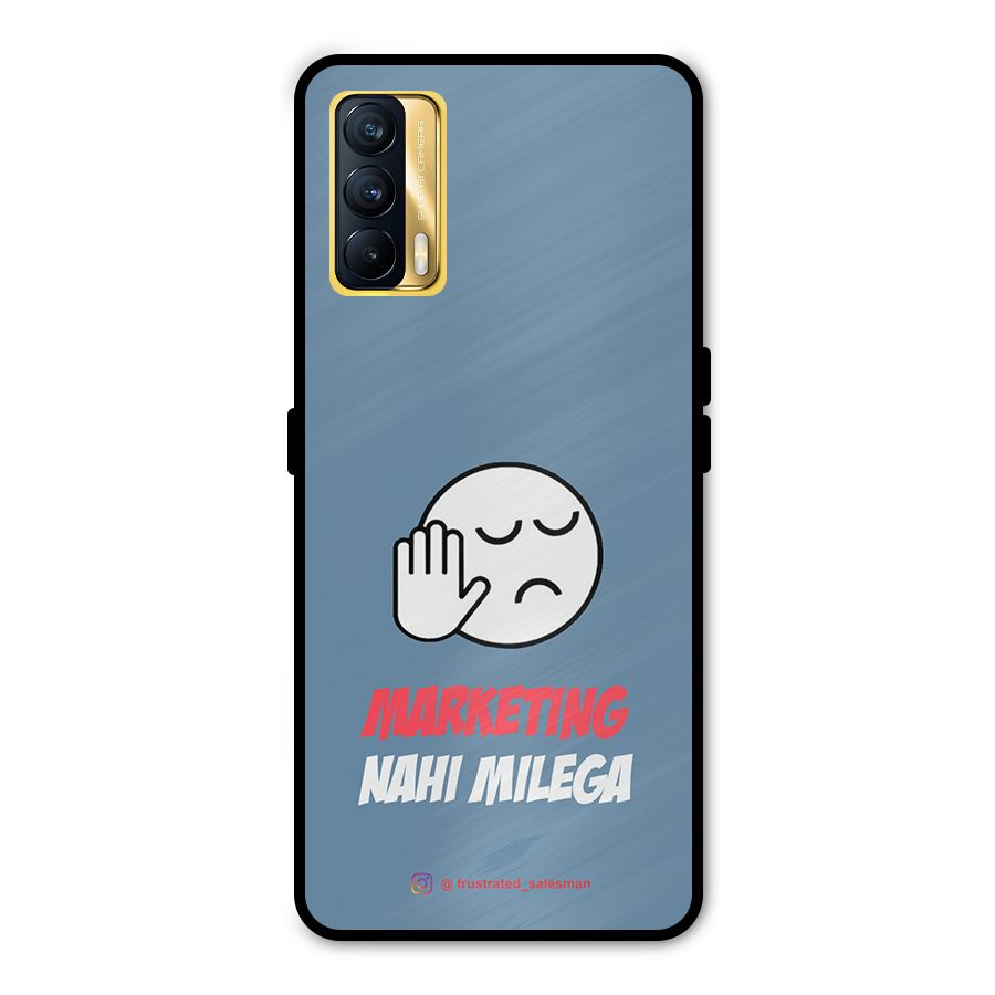 Marketing Nahi Milega SteelBlue Metal Back Case for Realme X7
