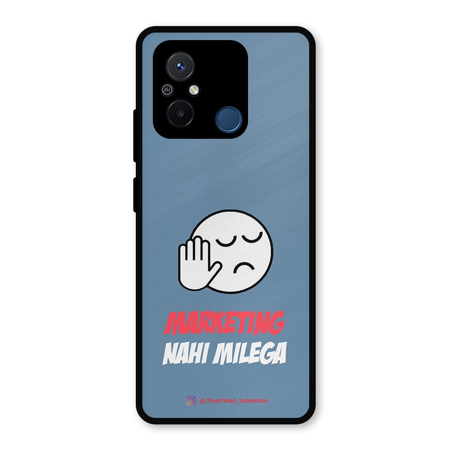 Marketing Nahi Milega SteelBlue Metal Back Case for Redmi 12C