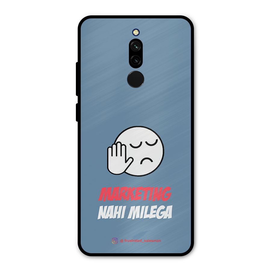 Marketing Nahi Milega SteelBlue Metal Back Case for Redmi 8
