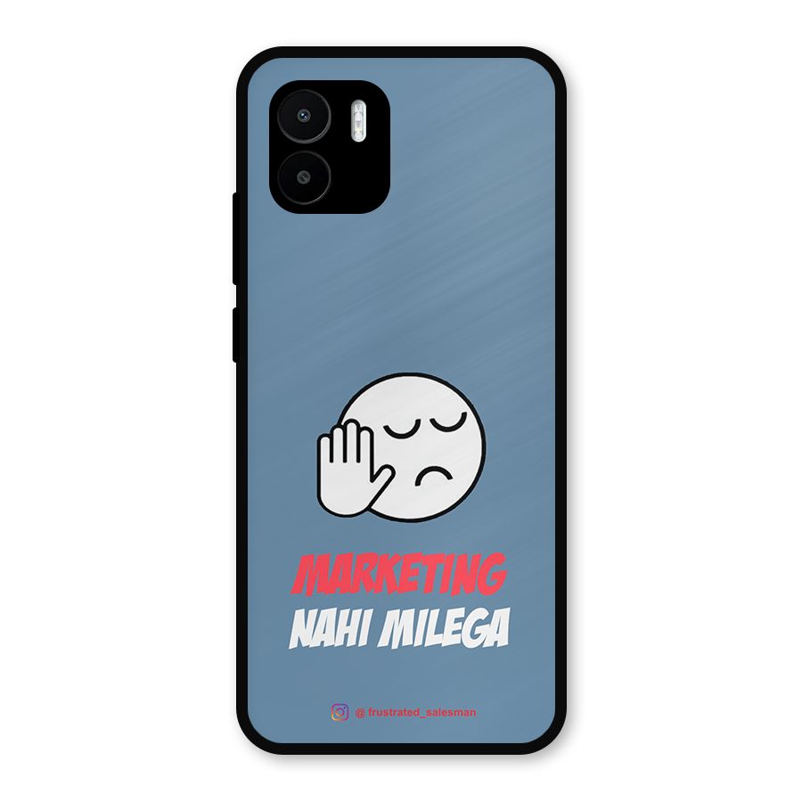 Marketing Nahi Milega SteelBlue Metal Back Case for Redmi A1