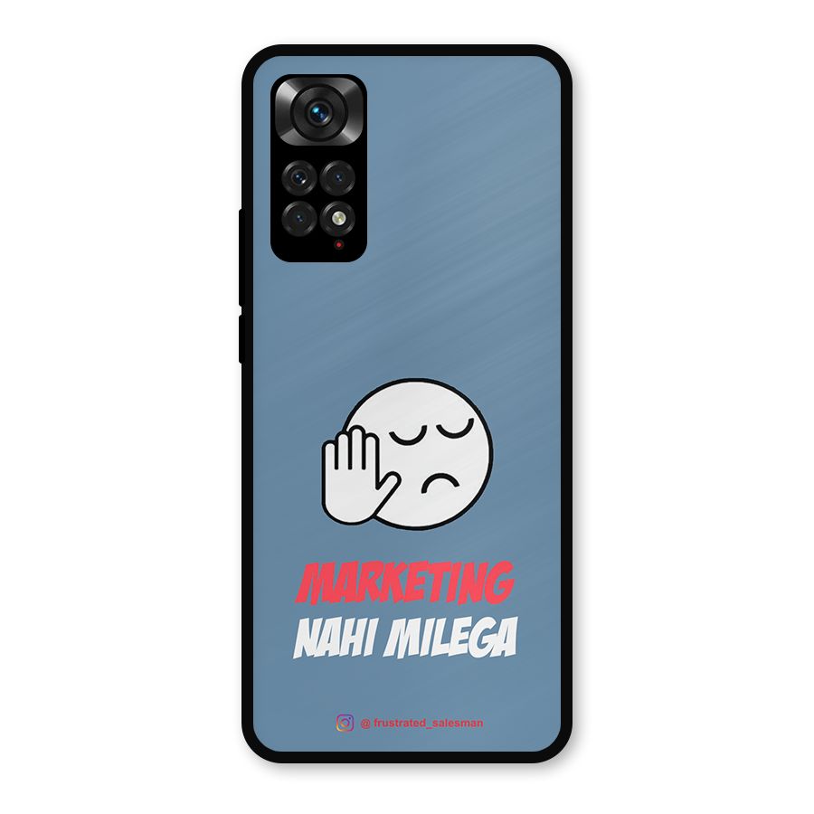 Marketing Nahi Milega SteelBlue Metal Back Case for Redmi Note 11s