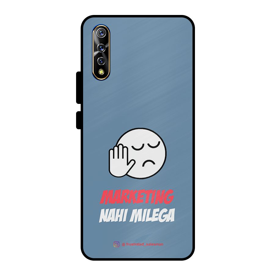 Marketing Nahi Milega SteelBlue Metal Back Case for Vivo S1