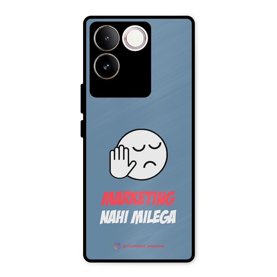 Marketing Nahi Milega SteelBlue Metal Back Case for Vivo T2 Pro