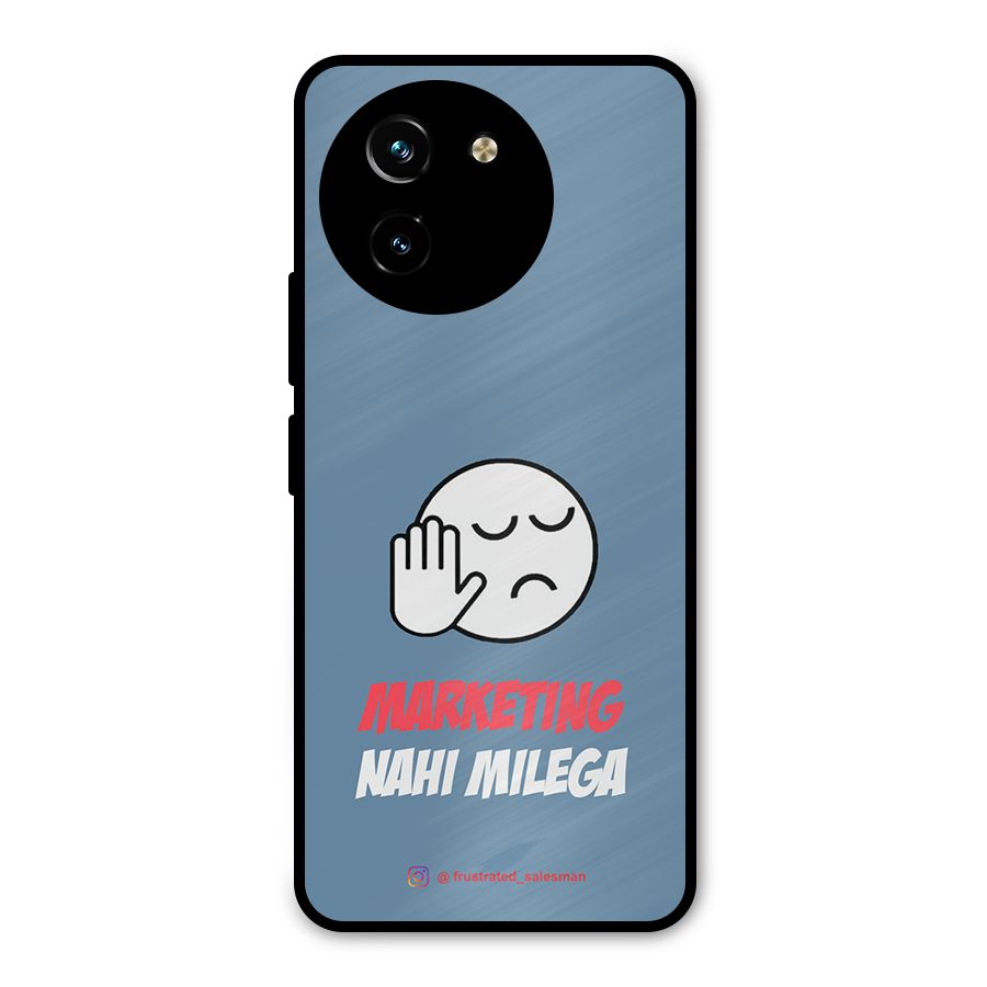 Marketing Nahi Milega SteelBlue Metal Back Case for Vivo T3x