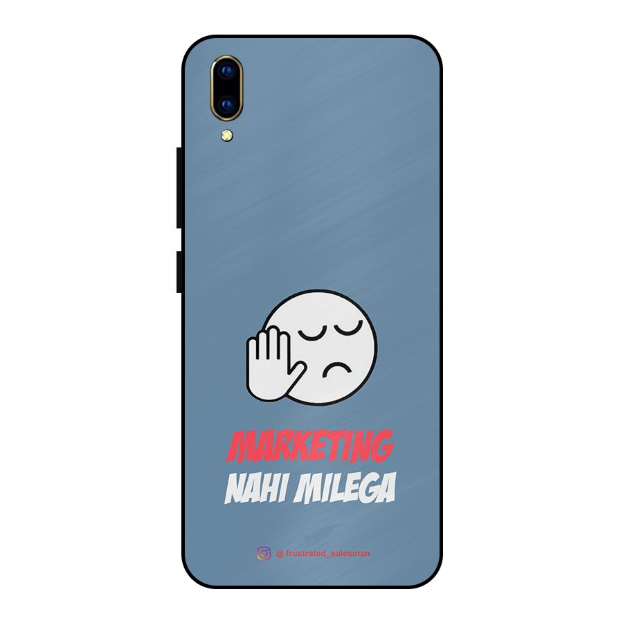 Marketing Nahi Milega SteelBlue Metal Back Case for Vivo V11 Pro