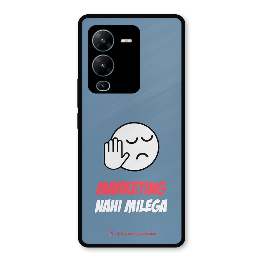Marketing Nahi Milega SteelBlue Metal Back Case for Vivo V25 Pro