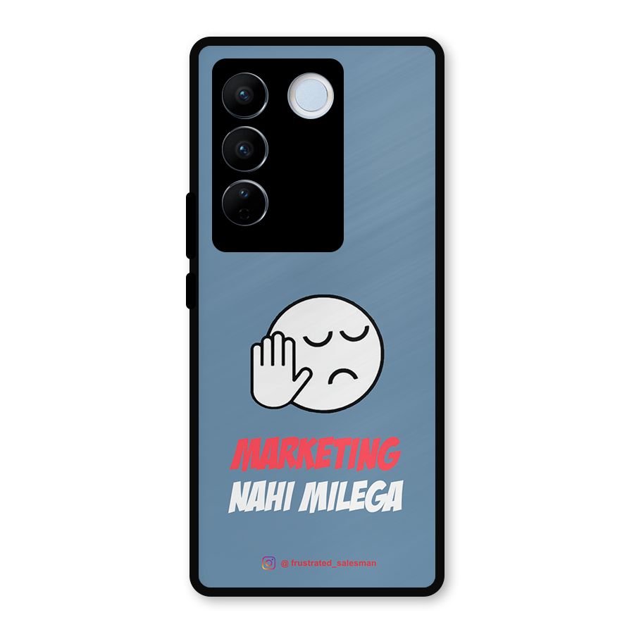 Marketing Nahi Milega SteelBlue Metal Back Case for Vivo V27