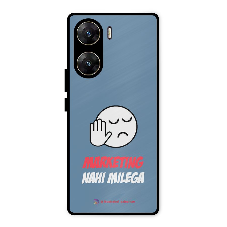 Marketing Nahi Milega SteelBlue Metal Back Case for Vivo V29e
