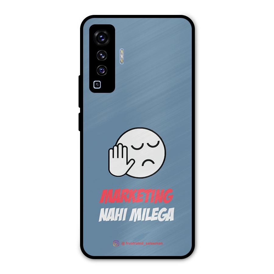 Marketing Nahi Milega SteelBlue Metal Back Case for Vivo X50