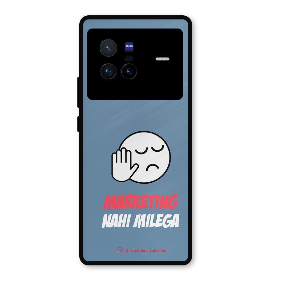 Marketing Nahi Milega SteelBlue Metal Back Case for Vivo X80