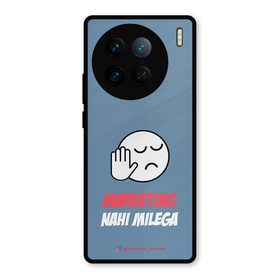 Marketing Nahi Milega SteelBlue Metal Back Case for Vivo X90 Pro