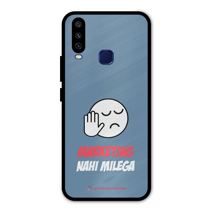 Marketing Nahi Milega SteelBlue Metal Back Case for Vivo Y12