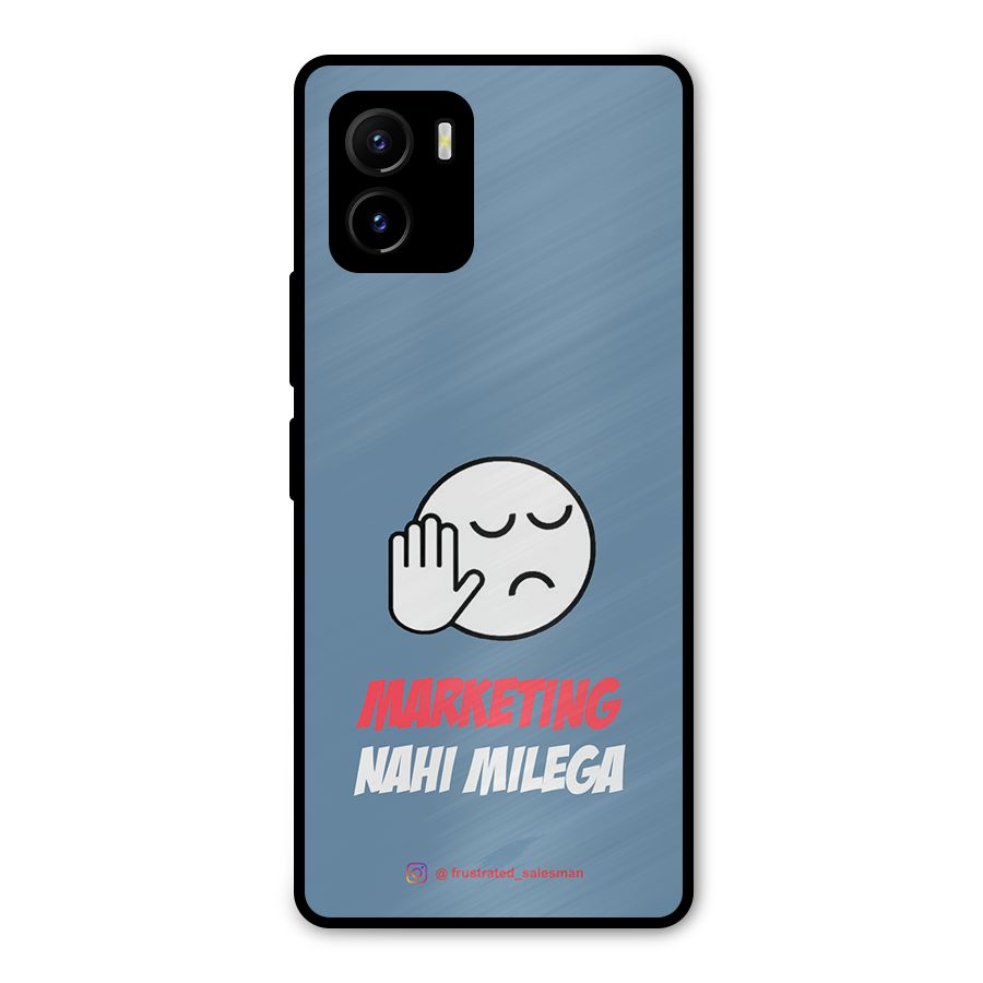 Marketing Nahi Milega SteelBlue Metal Back Case for Vivo Y15s