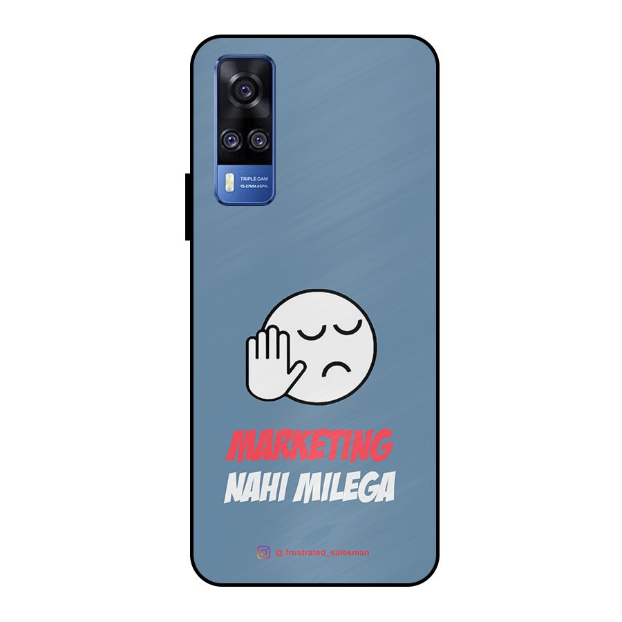 Marketing Nahi Milega SteelBlue Metal Back Case for Vivo Y51