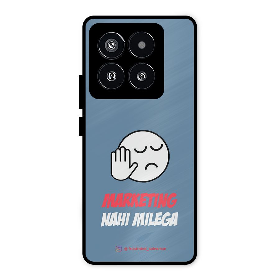 Marketing Nahi Milega SteelBlue Metal Back Case for Xiaomi 14 Pro