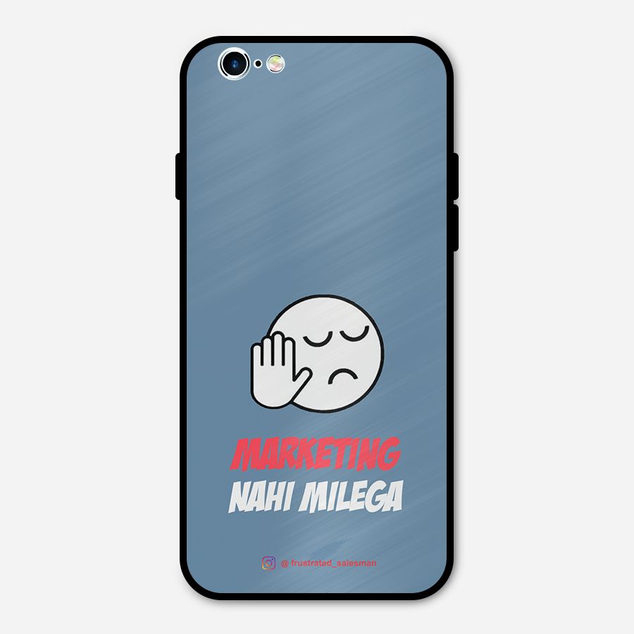 Marketing Nahi Milega SteelBlue Metal Back Case for iPhone 6 6s