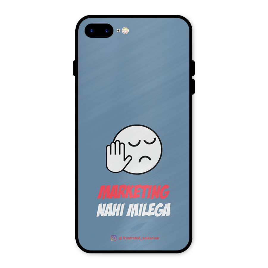 Marketing Nahi Milega SteelBlue Metal Back Case for iPhone 8 Plus