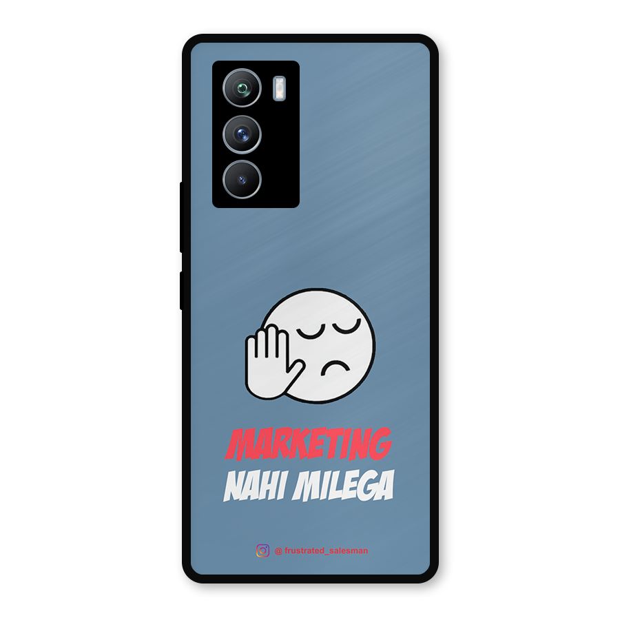 Marketing Nahi Milega SteelBlue Metal Back Case for iQOO 9 SE