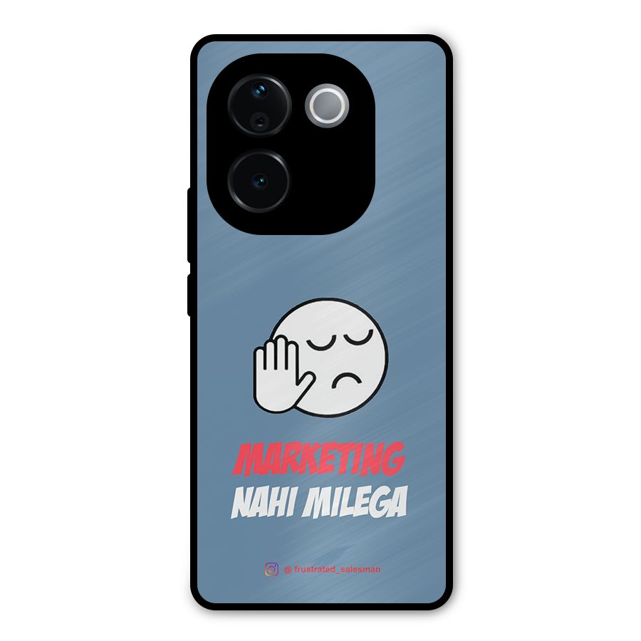 Marketing Nahi Milega SteelBlue Metal Back Case for iQOO Z9s Pro