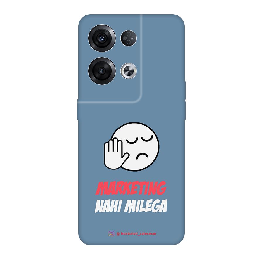 Marketing Nahi Milega SteelBlue Original Polycarbonate Back Case for Oppo Reno8 Pro 5G