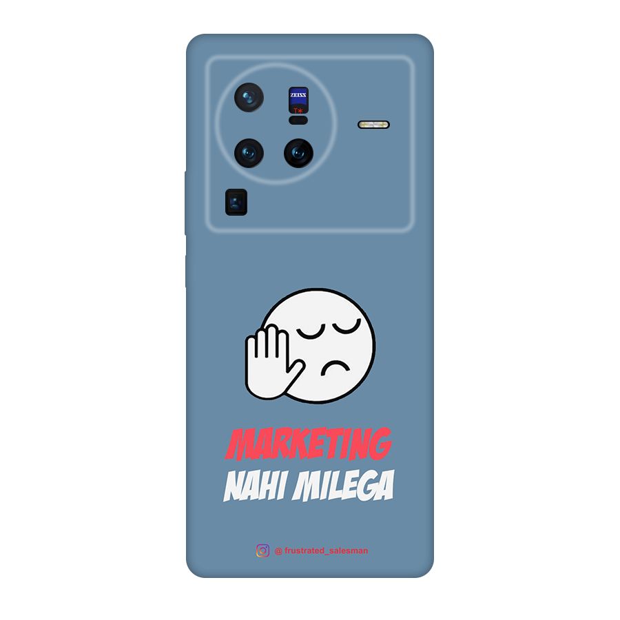 Marketing Nahi Milega SteelBlue Original Polycarbonate Back Case for Vivo X80